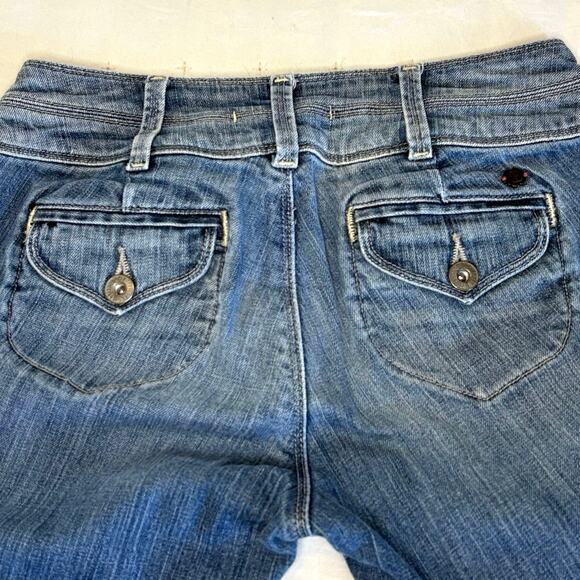 Lucky Brand Y2K Bootleg Jeans 2/26 Medium Wash Low Rise - Picture 4 of 12